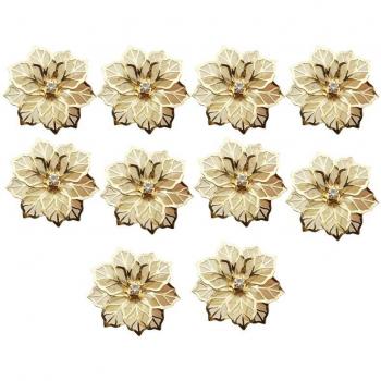 Accesorio Floral de Servilleta en Oro
