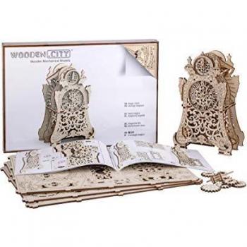 Wooden City 3‑D Clock Assembly Kit – WR312