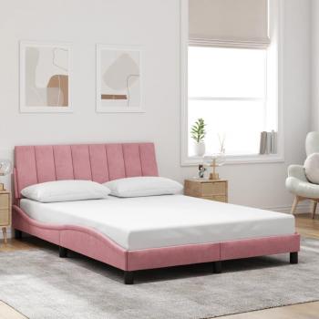 Letto Giroletto Rosa 120x200 cm in Velluto
