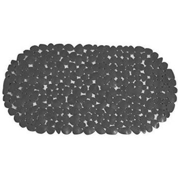 MSV PVC Duschmatte Kieselstein 68x35cm Weiß