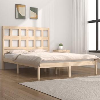 Lit en bois de pin massif 120x190 cm petit double
