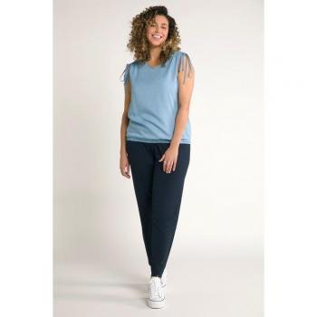 Ulla Popken Women's Shirred Denim Blouse