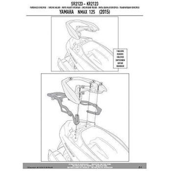 Portapacchi Monolock GIVI per Yamaha N-MAX 125 (2015-2020)