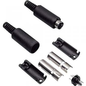 BKL Electronic 5-Pin Mini DIN Plug, Straight, Black