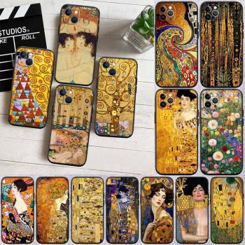 II7 Gustav Klimt Elegant Phone Case for iPhone 6–15 Series & Samsung Galaxy S20–S22 Ultra (deer pattern)