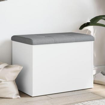 Banco con almacenaje blanco 62x42x45 cm madera multicapa