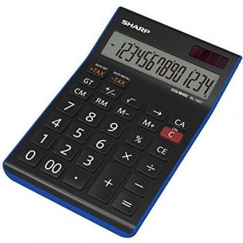 Sharp EL-145TBL Calculatrice Noir/Bleu