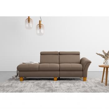 Sofa Recamiere Lindgren – Motorisierte TV-Funktion, eingebauter Bettkasten und verstellbares Kopfteil,