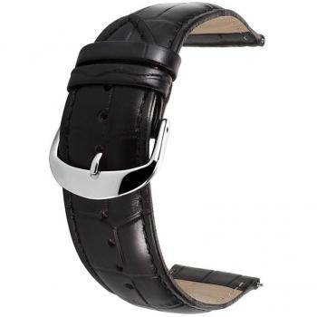 Omyzam Classic Calf Leather Watch Band – 20 mm Black