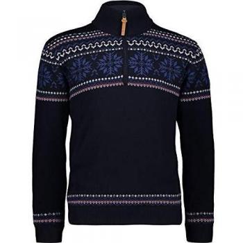 CMP M Herren Pullover 1 – Strick, Blau/Schwarz, Größe 58, Freizeitstil