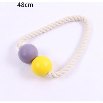 Support de rideau en perles de bois