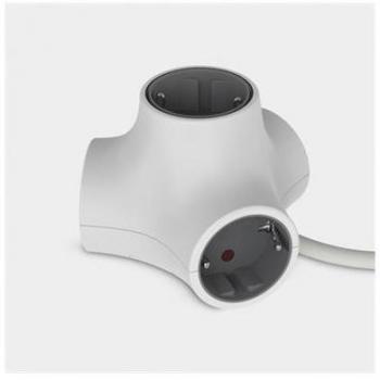 Prise multiple Ksix Molecule 3 prises + 2 ports USB gris