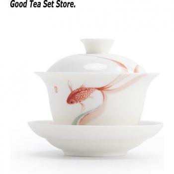 KungFu White 120 ml Tureen with Lid & Saucer