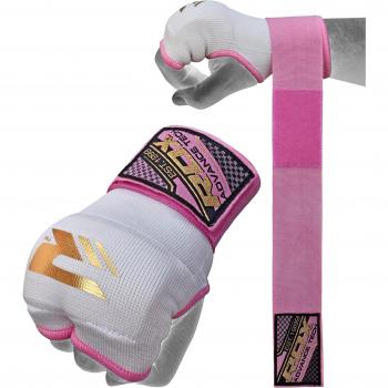 RDX SP Gym Inner Gloves, Pink Wrist Strap, M