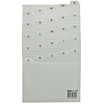 Intercalaires en polypropylène gris A6, 25 pièces, Han 986