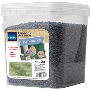 Contenant de graines de tournesol noir, 2 kg – Nature en vol