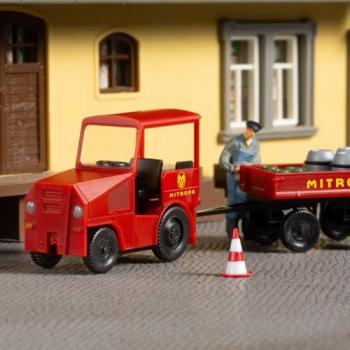 Auhagen 40511 Pomßenschlepper mit Anhänger Spur H0