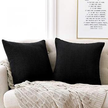 Deconovo Set of 2 Soft Corduroy Cushion Covers