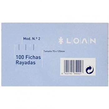 Fichas Rayadas 75x125mm Nº2 100 Hojas Makro Paper