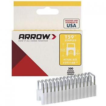 Arrow T59 Insulated Staples Clear 6 x 6mm (Box 300)