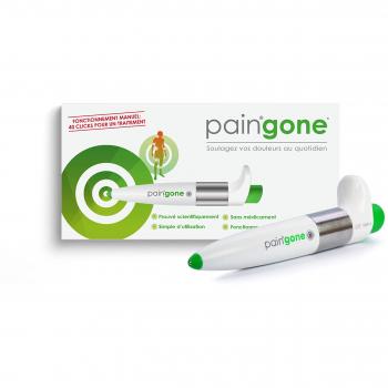 Paingone Original Schmerzheilung‑Stimulation – kompakt, weiß-grünes Design