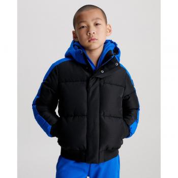 Calvin Klein Jeans Jungen Daunenjacke Color Block Schwarz 12Y Regular Fit