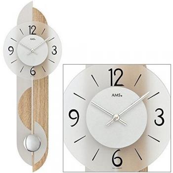 AMS Pendeluhr, Holz, Mehrfarbig, 80 x 35 x 20 cm