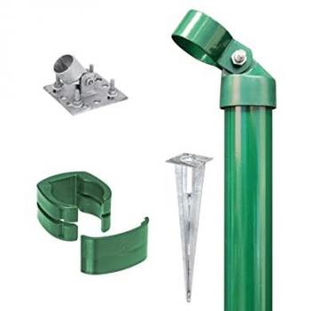 Alberts Zauneck-Set Fix-Clip Pro® grün, 102 cm, Komplettset mit Einschlag-Bodenhülse