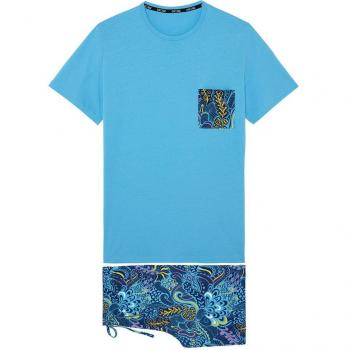 HOM Pyjama Herren 402714 Blau Größe L