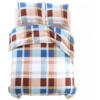 Copripiumino Quadri Arancione 3pz 200x220 cm – CasaViva