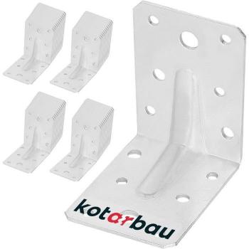 Set of 50 Galvanized Steel Angle Brackets