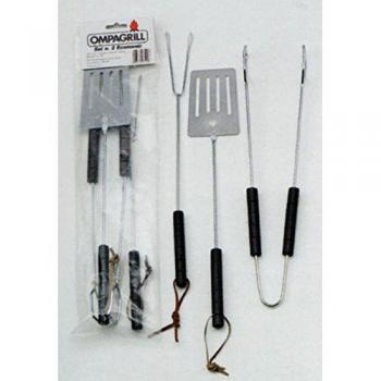 BBQ Utensili 3‑Pezzi in Acciaio Inox