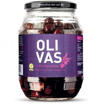 Naturblau: Oliven Aragonesa – 600 g im Glas