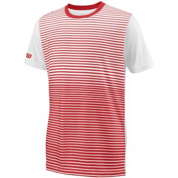 Wilson B Team Jungen Farbgestreiftes Shirt Rot Weisse XL