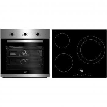 Conjunto Horno y Placa Vitrocerámica BEKO BSE22120X
