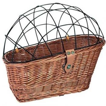 Jale Noir Metal‑Dome Rattan Basket by Fastrider – 53 × 21 × 35 cm Unisex