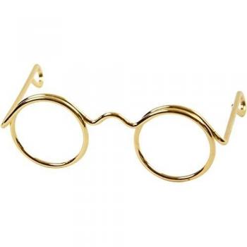 Metal Novelty Glasses, 35mm, 10 Pack, Gold