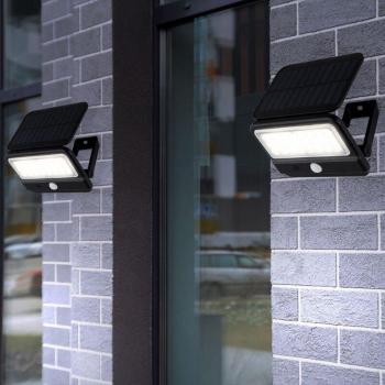 Porte d'Ingresso Luminoso: Lampada Parete LED 400lm con Rilevamento Movimento e Energia Solare