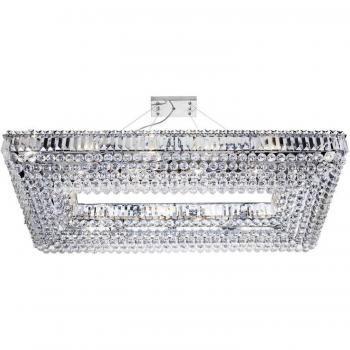 Plafonnier Vesuvius chrome 24 ampoules LED intégré