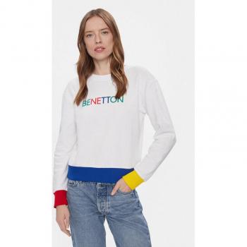 Benetton Hoodie 3J68D1069 Weiß Regular Fit