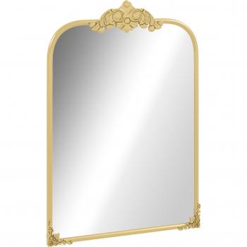 HOMCOM dekorativer Wandspiegel 60 x 87 cm mit goldfarbenem Rahmen