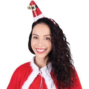 Serre‑tête Noël à sequins et grelots – PTIT CLOWN – Code produit 22375 – Rouge multicolore