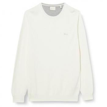 Gant Strickpullover C-Neck in Eierschale