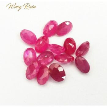 Wong DIY Ruby Gemstone 5x7mm Oval Cut