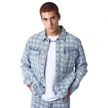 Project X Paris Giacca Di Jeans Geometrico Nero Taglia XL