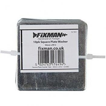 Fixman 10pk Square Plate Washers 50mm x M12