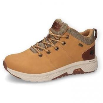 Schnürschuh DOCKERS BY GERLI Gr. 45, gold, Herren, Nubuklederimitat, Mid Cut Sneaker