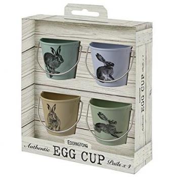 Set of 4 Vintage Hare Egg Cup Pails