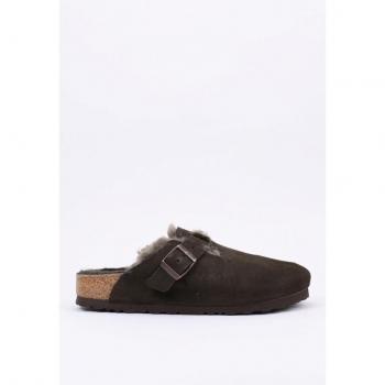 BIRKENSTOCK Boston Zueco de cuero vegano en marrón clásico