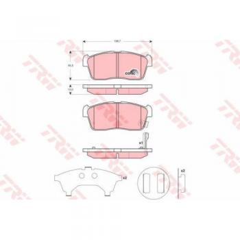 TRW Remblokset GDB3276 voor Suzuki Ignis II